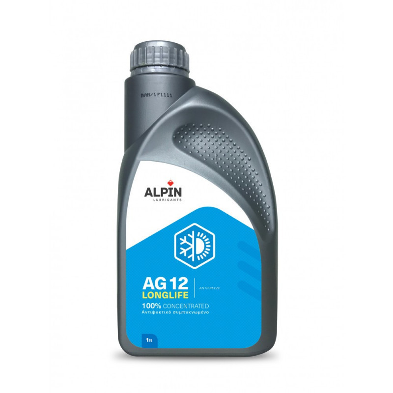 ALPIN LONGLIFE AG12 ANTIFREEZE - ΣΥΜΠΥΚΝΩΜΕΝΟ ΨΥΚΤΙΚΟ ΥΓΡΟ ΚΙΝΗΤΗΡΩΝ - 1L