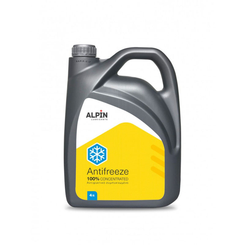 ALPIN ANTIFREEZE 100% CONCETRATED - ΣΥΜΠΥΚΝΩΜΕΝΟ ΨΥΚΤΙΚΟ ΥΓΡΟ ΚΙΝΗΤΗΡΩΝ - 4L