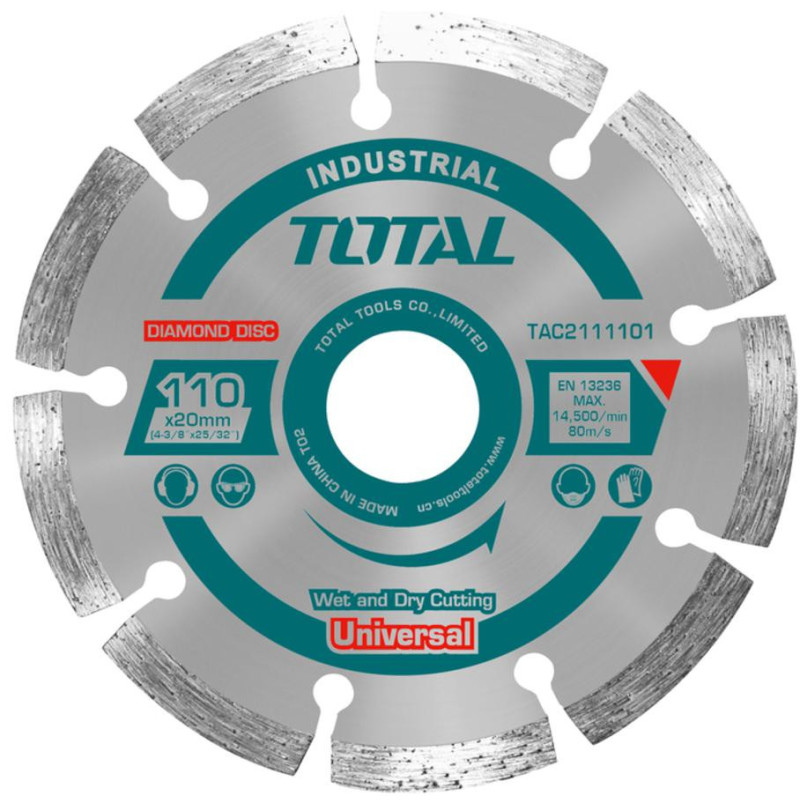 TOTAL ΔΙΑΜΑΝΤΟΔΙΣΚΟΣ ΥΓΡΑΣ ΚΟΠΗΣ Φ-110mm Χ 20mm ΓΙΑ ΚΟΦΤΗ TS3141102 (TAC2111101)