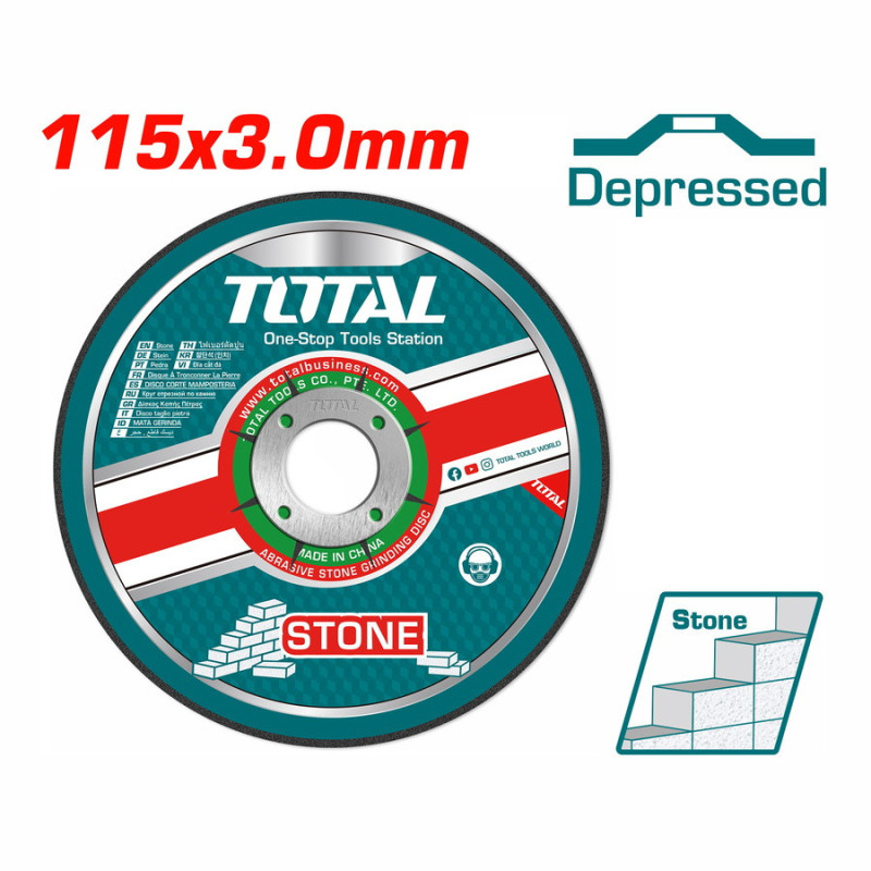 TOTAL ΔΙΣΚΟΣ ΚΟΠΗΣ ΔΟΜΙΚΩΝ ΥΛΙΚΩΝ - ΠΕΤΡΑΣ 115 Χ 3mm (TAC2221151)