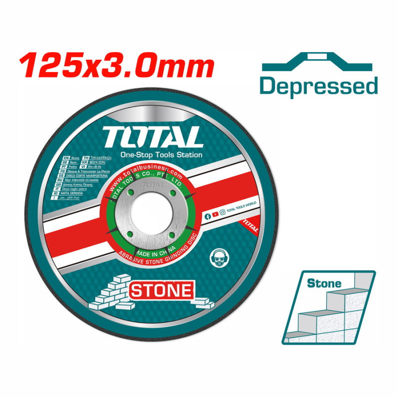 TOTAL ΔΙΣΚΟΣ ΚΟΠΗΣ ΔΟΜΙΚΩΝ ΥΛΙΚΩΝ - ΠΕΤΡΑΣ 125 Χ 3mm (TAC2221251)