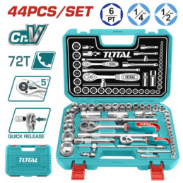 TOTAL ΕΠΑΓΓ. ΣΕΤ ΚΑΣΕΤΙΝΑ ΚΑΡΥΔΑΚΙΑ 1/4" & 1/2" 44ΤΕΜ (THT421441)