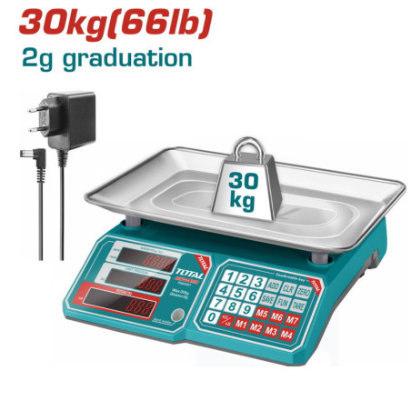 TOTAL ΗΛΕΚΤΡΟΝΙΚΗ ΖΥΓΑΡΙΑ 30Kg (TESA3301)