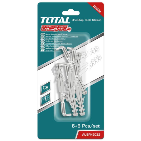 TOTAL ΣΕΤ ΣΤΡΑΒΟΚΑΡΦΑ ΒΙΔΩΤΑ ΜΕ ΒΙΣΜΑΤΑ 5mm (WJSPK5032)