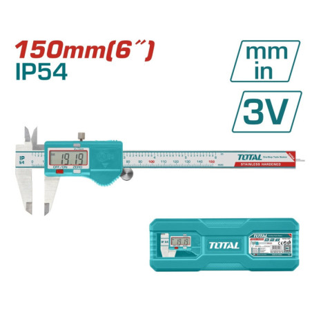 TOTAL ΠΑΧΥΜΕΤΡΟ ΙΝΟΧ ΨΗΦΙΑΚΟ 150mm (TMT321506)