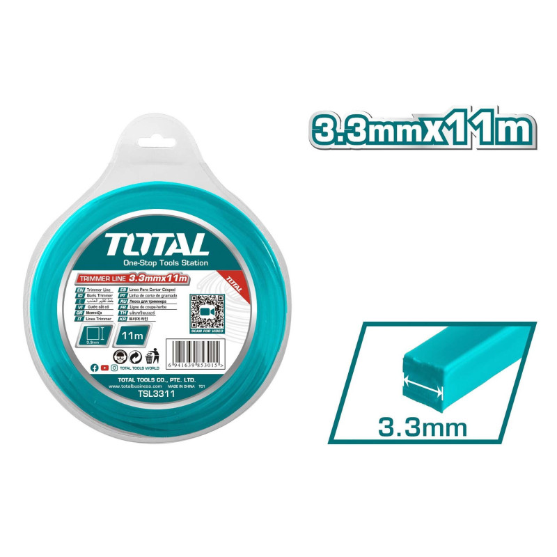 TOTAL ΜΕΣΙΝΕΖΑ ΤΕΤΡΑΓΩΝΗ 3.3mm - 11m (TSL3311)