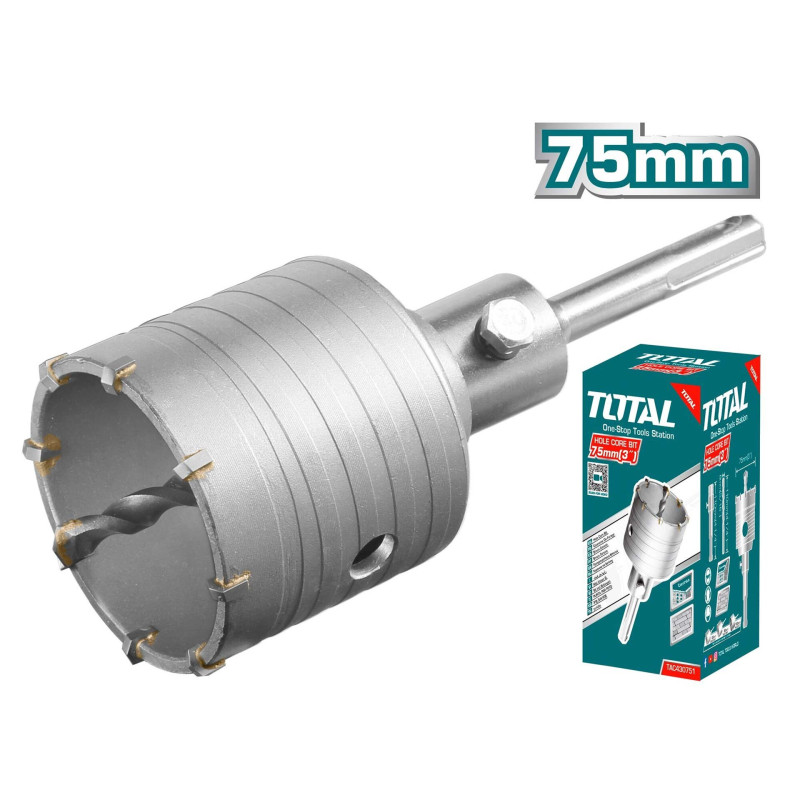 TOTAL ΔΙΑΜΑΝΤΟΚΟΡΩΝΑ ΜΠΕΤΟΥ SDS - PLUS 75mm (TAC430751)