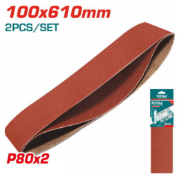 TOTAL ΣΕΤ ΓΥΑΛΟΧΑΡΤΑ 100X610mm P80 2ΤΕΜ ΓΙΑ TBS12001 (TAC750802)