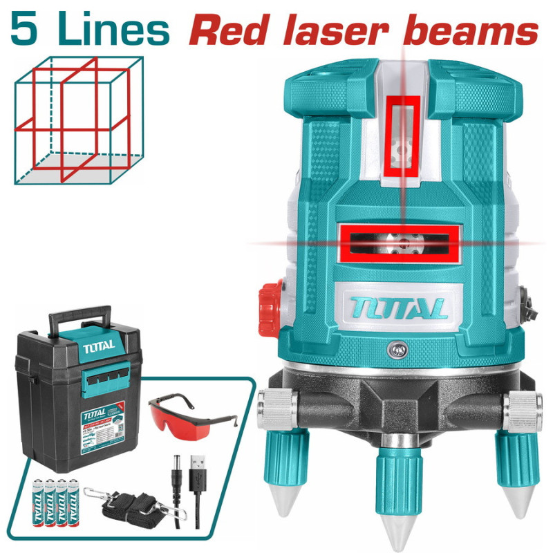TOTAL ΕΠΑΓΓ. ΑΛΦΑΔΙ LASER ΑΥΤΟ-ΟΡΙΖΟΝΤΙΟΥΜΕΝΟ 0-30m ΚΟΚΚΙΝΕΣ ΑΚΤΙΝΕΣ (TLL306505)