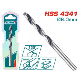 TOTAL ΕΠΑΓΓ. ΤΡΥΠΑΝΙ HSS DIN4341 6mm 1τεμ (TAC1200604)