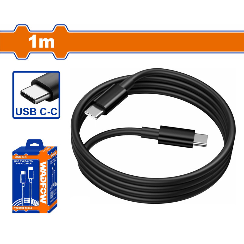 WADFOW ΚΑΛΩΔΙΟ ΦΟΡΤΙΣΤΗ USB Type C to Type C 1m (WUB1502)