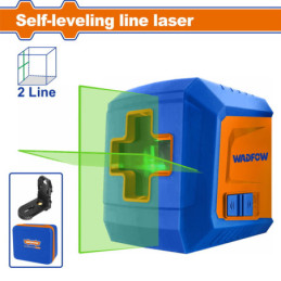 WADFOW ΑΛΦΑΔΙ LASER ΑΥΤΟ-ΟΡΙΖΟΝΤΙΟΥΜΕΝΟ ΣΤΑΥΡΟΥ 0-30m ME ΠΡΑΣΙΝΕΣ ΑΚΤΙΝΕΣ (WLE2M02)