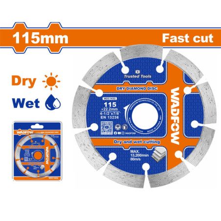 WADFOW ΔΙΑΜΑΝΤΟΔΙΣΚΟΣ ΞΗΡΑΣ & ΥΓΡΑΣ ΚΟΠΗΣ 115mm (WDC1K02)