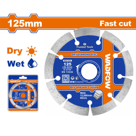 WADFOW ΔΙΑΜΑΝΤΟΔΙΣΚΟΣ ΞΗΡΑΣ & ΥΓΡΑΣ ΚΟΠΗΣ 125mm (WDC1K03)