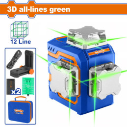 WADFOW ΑΛΦΑΔΙ LASER 3D ΑΥΤΟ-ΟΡΙΖΟΝΤΙΟΥΜΕΝΟ 0-30m 12 LINE ΜΕ ΠΡΑΣΙΝΕΣ ΑΚΤΙΝΕΣ (WLE2M12)