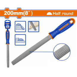 WADFOW ΡΑΣΠΑ ΞΥΛΟΥ ΗΜΙΣΤΡΟΓΓΥΛΗ 8" / 200mm (WFE8828)