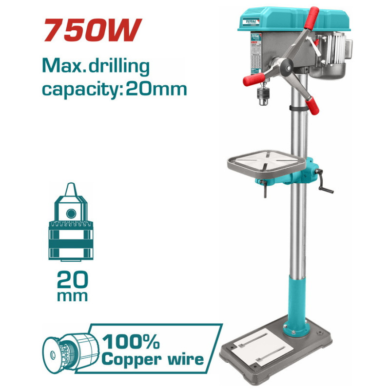 TOTAL ΕΠΑΓΓ. ΔΡΑΠΑΝΟ ΚΟΛΩΝΑΤΟ 750W / 1.60m (TDP207505)