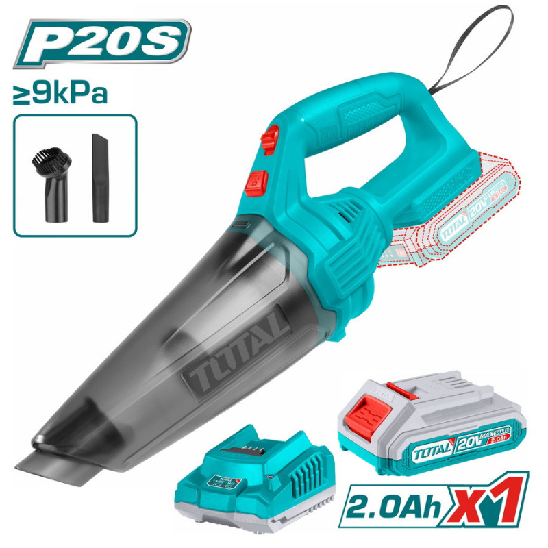 TOTAL ΣΚΟΥΠΑΚΙ ΜΠΑΤ. Li-ion 20V / 2Ah / 1 ΜΠΑΤΑΡΙΑ (TVLI20126)