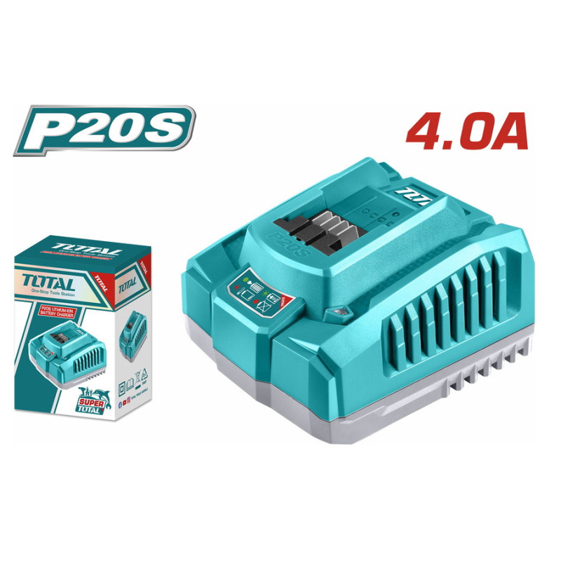TOTAL ΕΠΑΓΓ. ΤΑΧΥΦΟΡΤΙΣΤΗΣ 4A ΓΙΑ ΜΠΑΤΑΡΙΕΣ Li-ion 20V (TFCLI20411E)