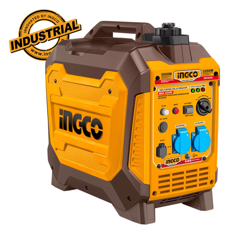 INGCO Γεννήτρια Inverter Βαλιτσάκι Βενζίνης 3.2kW 4kVA 4HP (GEI35006)