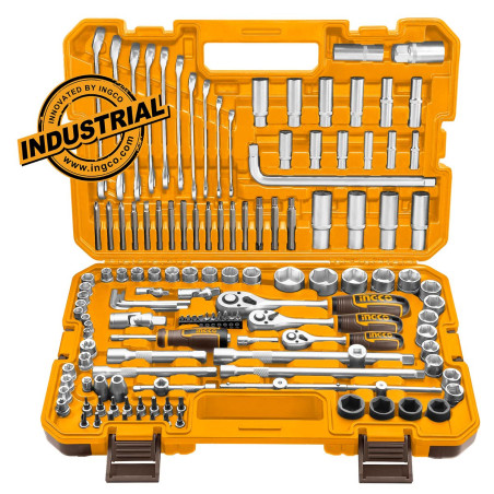 INGCO Εργαλεία Χειρός και Καρυδάκια 1/4"-1/2"-3/8'' Σετ 139τεμ. (HKTHP21391)