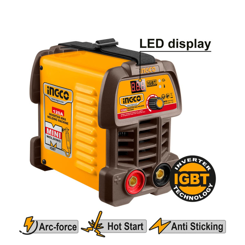 INGCO Ηλεκτροκόλληση Inverter 120Α MMA (MMA12049E)